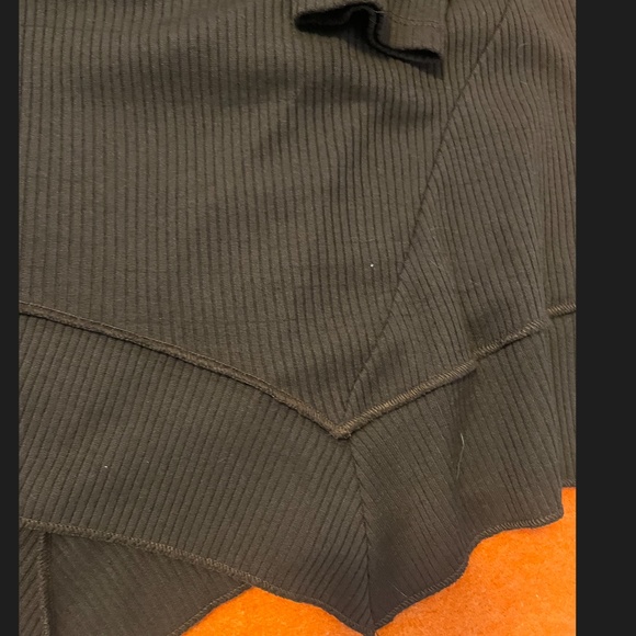 Zara brown long ribbed handkerchief midi dress NWT - Picture 5 of 9